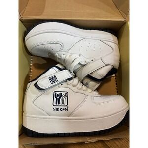 Nikken Weighted Shoes Womens Size 7 White Mid Top Sneakers Platform